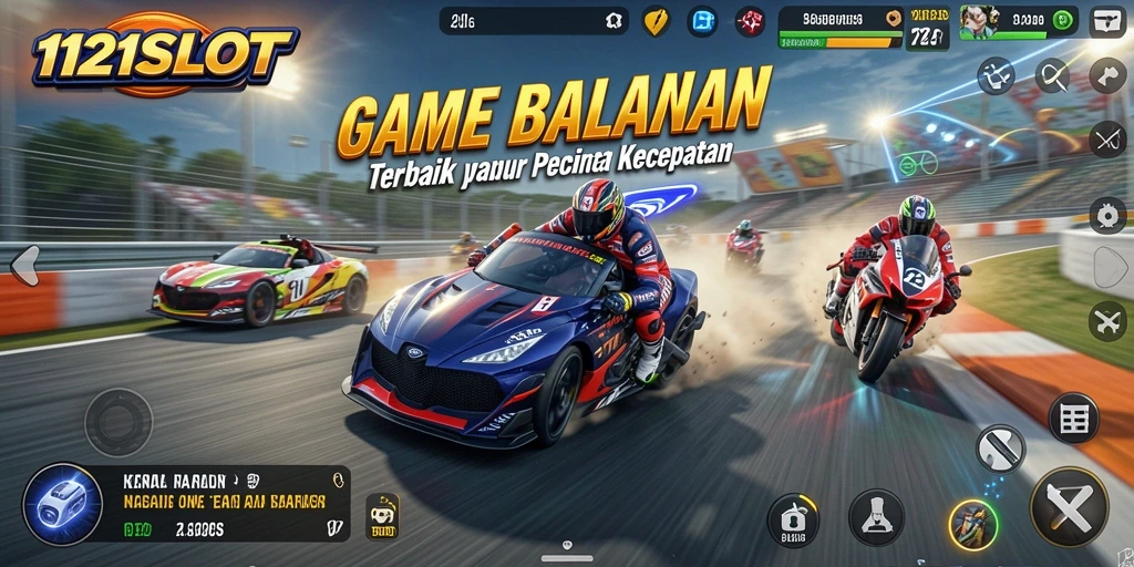 Tampilan menarik dari gameplay Racing di 1121SLOT.