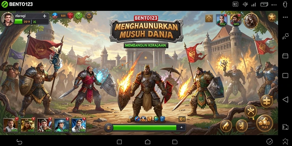 Screenshot BENTO123 menampilkan aksi pertempuran yang mendebarkan.