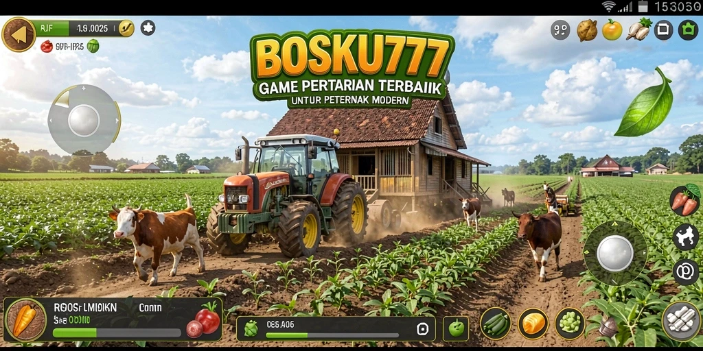Screenshot BOSKU777 menampilkan permainan pertanian yang seru dan interaktif.
