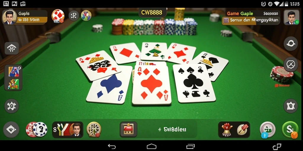 Tampilan gameplay seru dari game Gaple CW8888.
