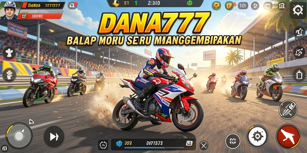 Gameplay DANA777 yang seru dengan balapan motor yang menegangkan.