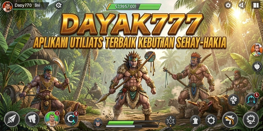 Screenshot utama DAYAK777 menunjukkan kemudahan penggunaan aplikasi Utility.