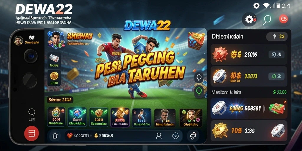 Screenshot DEWA22 menampilkan antarmuka taruhan olahraga yang menarik.