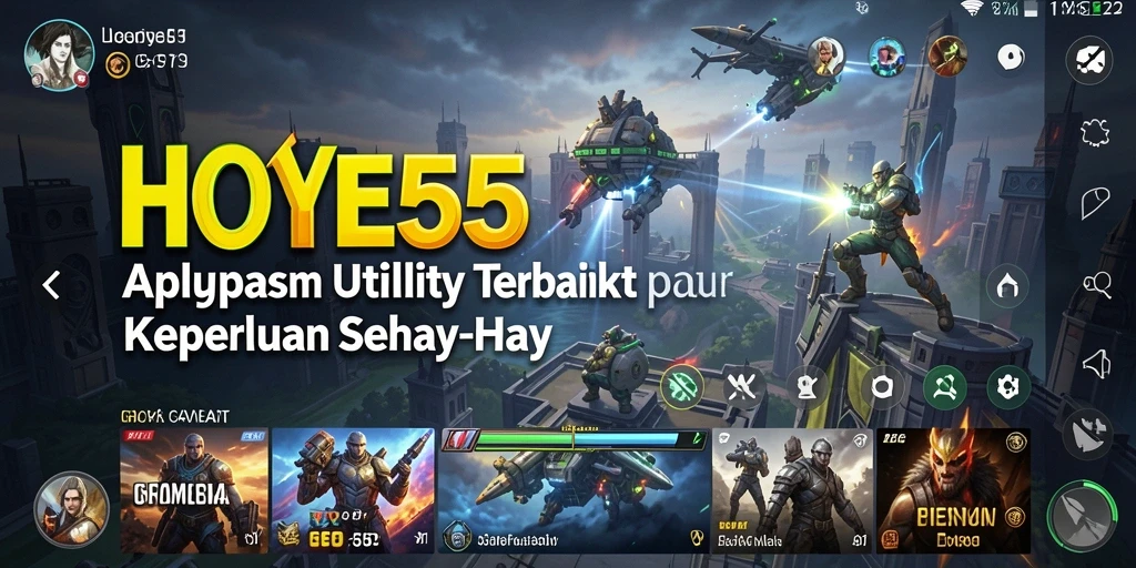 Screenshot utama HOYE55 menampilkan antarmuka aplikasi Utility yang intuitif dan mudah digunakan.