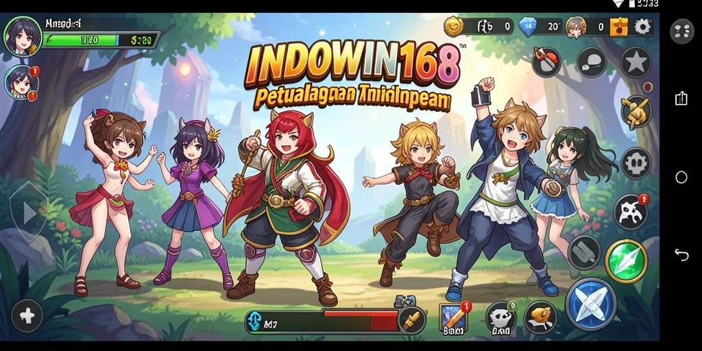 Tampilan gameplay INDOWIN168 dengan karakter anime yang menakjubkan.