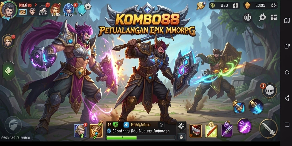 Tampilan gameplay menarik dari KOMBO88 dalam dunia MMORPG.
