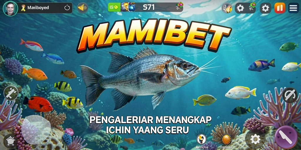 Tangkapan ikan besar dalam gameplay MAMIBET yang seru.