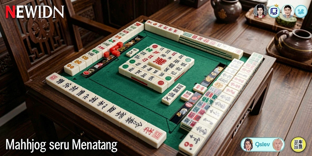 Tampilan menarik dari gameplay Mahjong di NEWIDN yang seru.