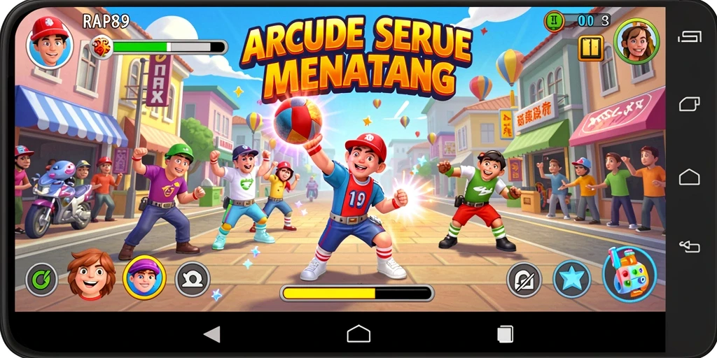 Tampilan gameplay menarik dari RAP89 dalam aksi arcade.