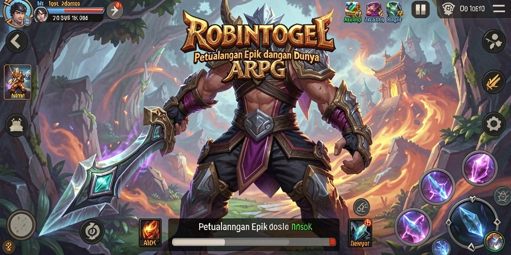 Screenshot gameplay menampilkan pertarungan seru di dunia fantasi ARPG.