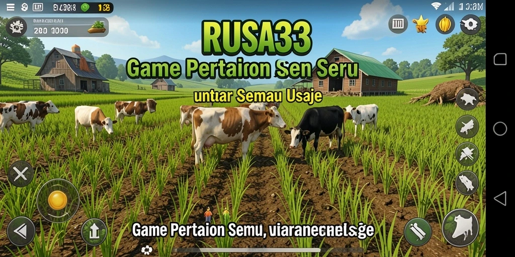 Tangkapan layar RUSA33 menampilkan pemain yang sedang merawat ladang pertanian.