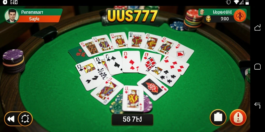 Tampilan gameplay Gaple yang seru dan menarik di UUS777.