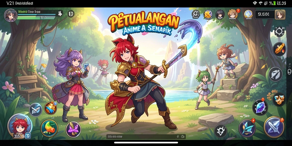 Tampilan gameplay V21 yang menarik dan penuh aksi.