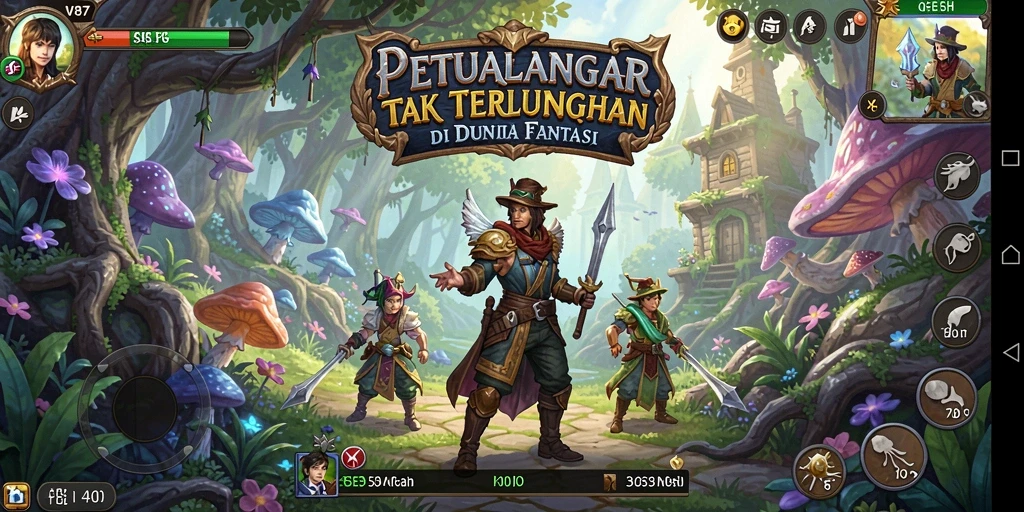 Screenshot gameplay V87 menampilkan petualangan seru dan grafis yang menawan.