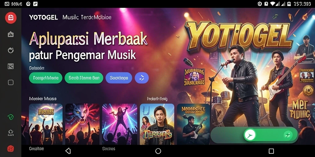 Screenshot YOTOGEL menampilkan antarmuka pengguna yang menarik dalam menikmati musik.
